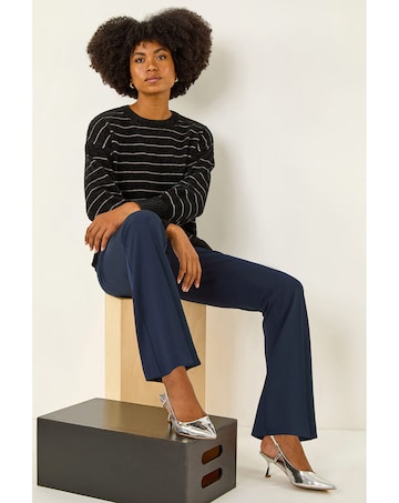 Roman Long Bootcut Stretch Trousers