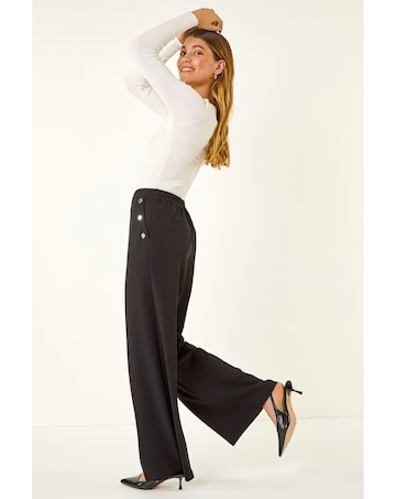 Roman Button Pocket Full Length Trousers