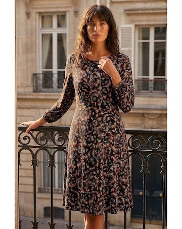 Roman Speckled Print Dress