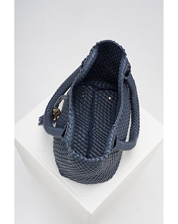 Luella Grey Saskia Denim Blue Woven Tote
