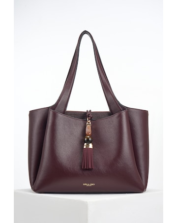 Luella Grey Stella Black Cherry Laptop Tote