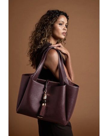 Luella Grey Stella Black Cherry Laptop Tote