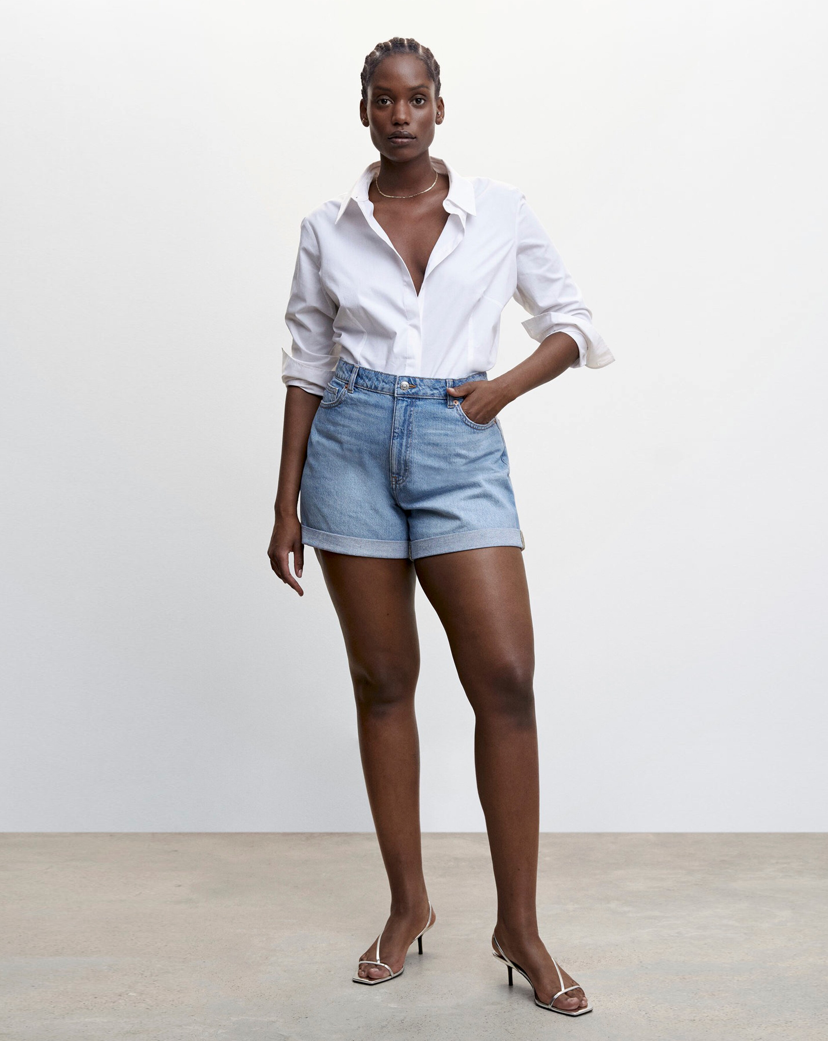 High waisted hot sale mum shorts