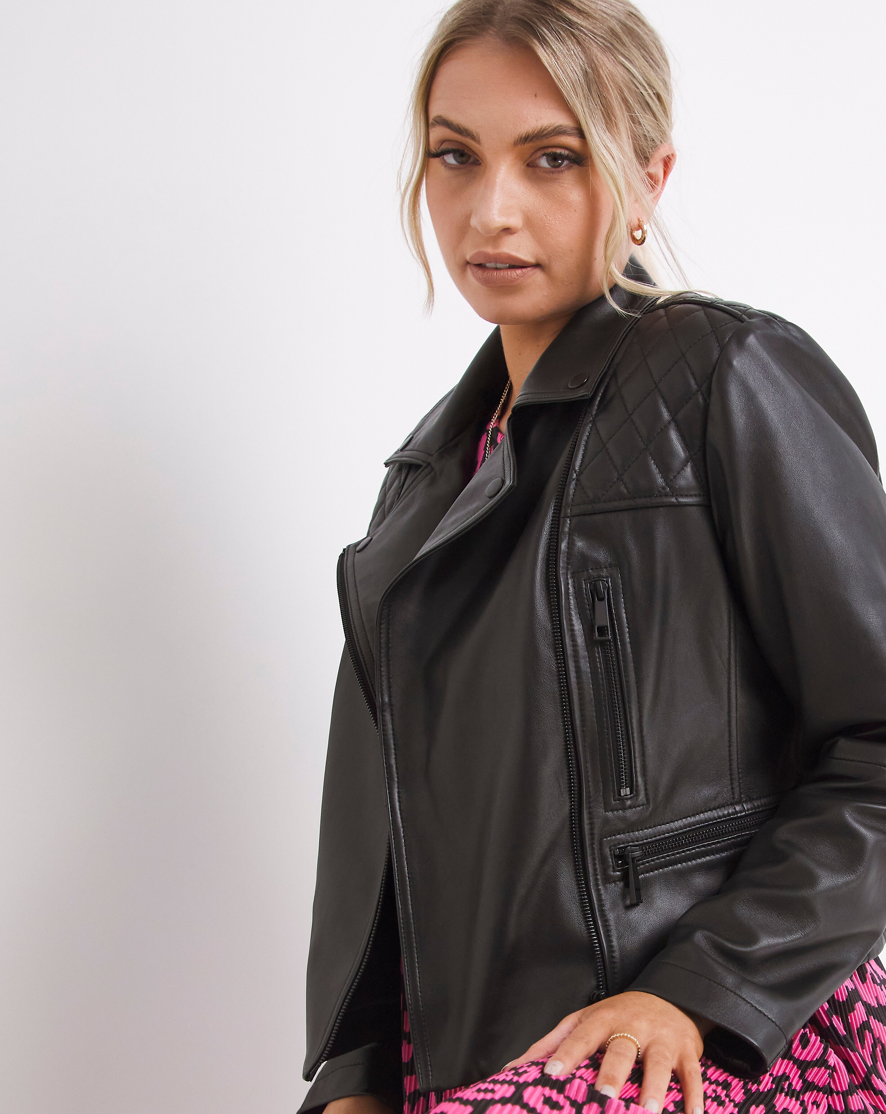 Simply be online leather jackets