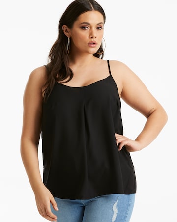 Black Woven Strappy Cami