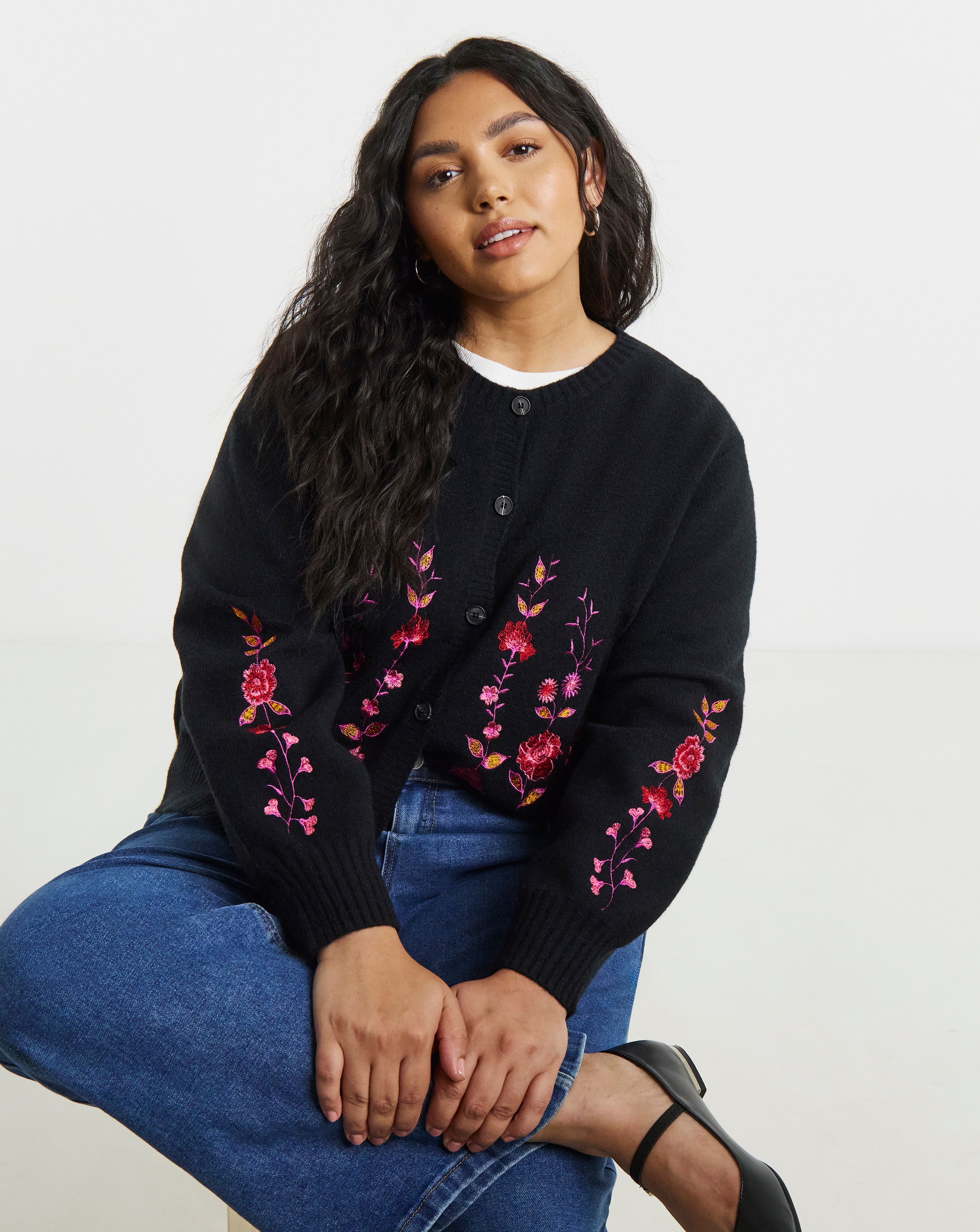Lovedrobe Embroidered Cardigan