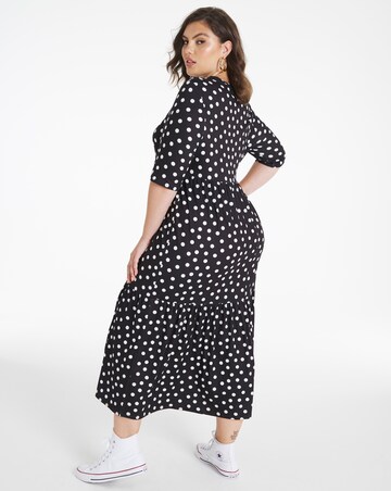 Mono Spot Supersoft Tiered Midi Dress