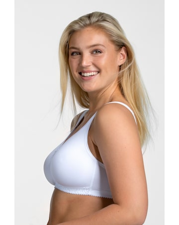 Miss Mary of Sweden Smooth Lacy Underwired Bra - White