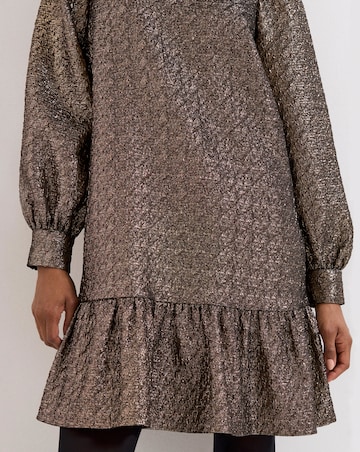 Phase Eight Frances Gold Jaquard Shift Dress