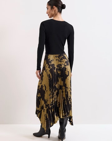 Phase Eight Jenifer Foil Print Woven Hem Dress