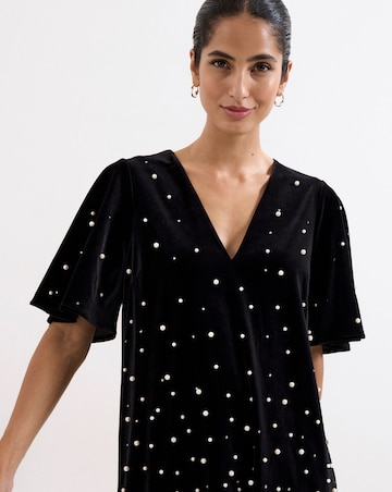 Phase Eight Pennie Velvet Pearl Tunic Dress