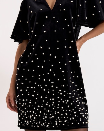 Phase Eight Pennie Velvet Pearl Tunic Dress