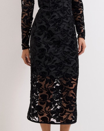 Phase Eight Viktoria Applique Velvet Midi Dress