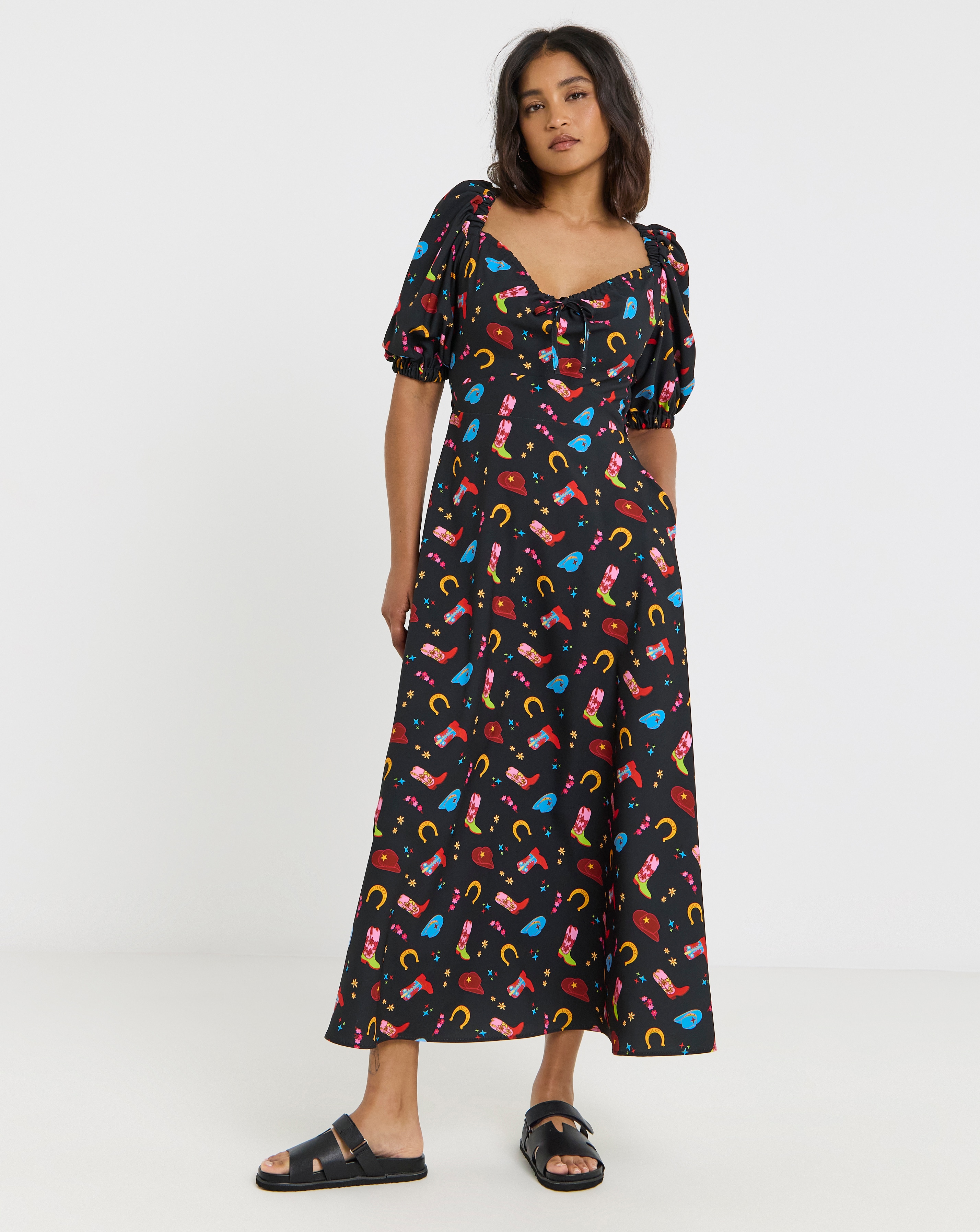 Twisted Wunder Western Midaxi Dress