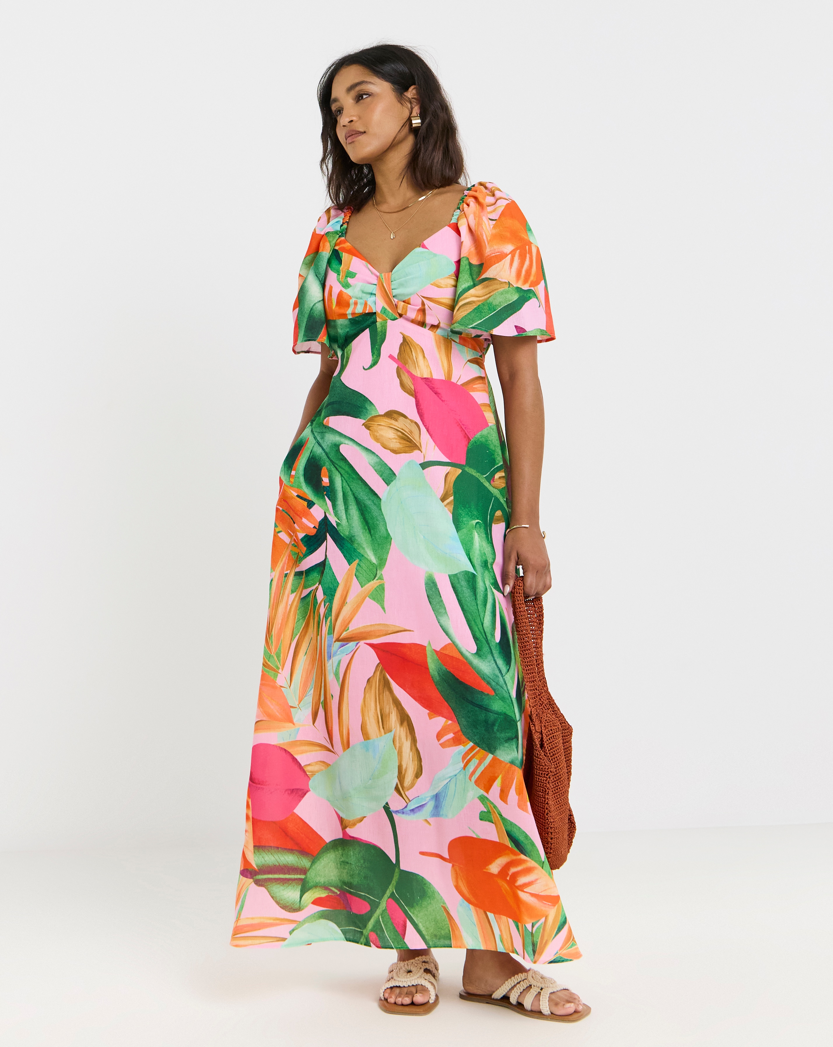 Twisted Wunder Tropical Maxi Dress