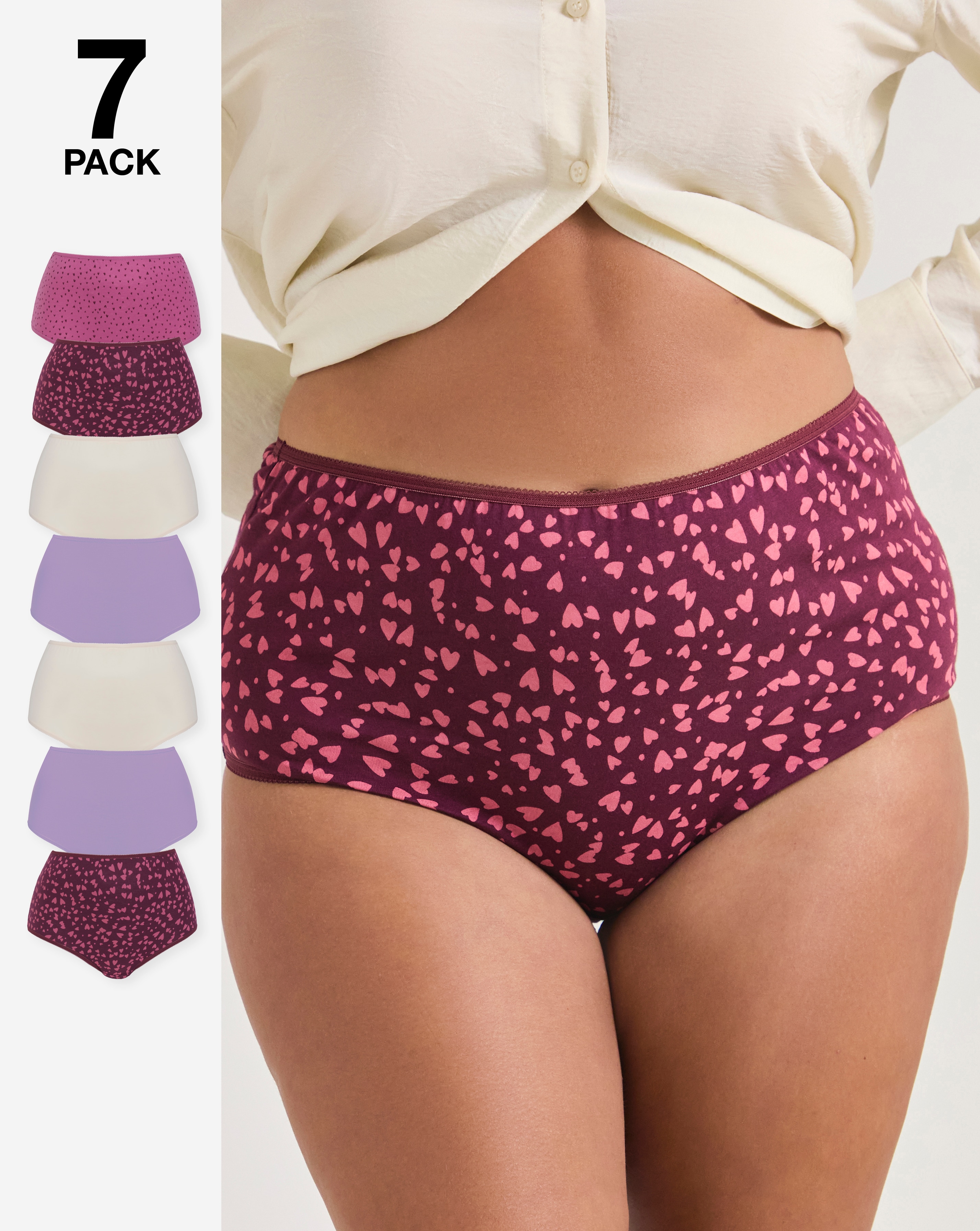 Pretty Secrets 7 Pack Full Fit Knickers