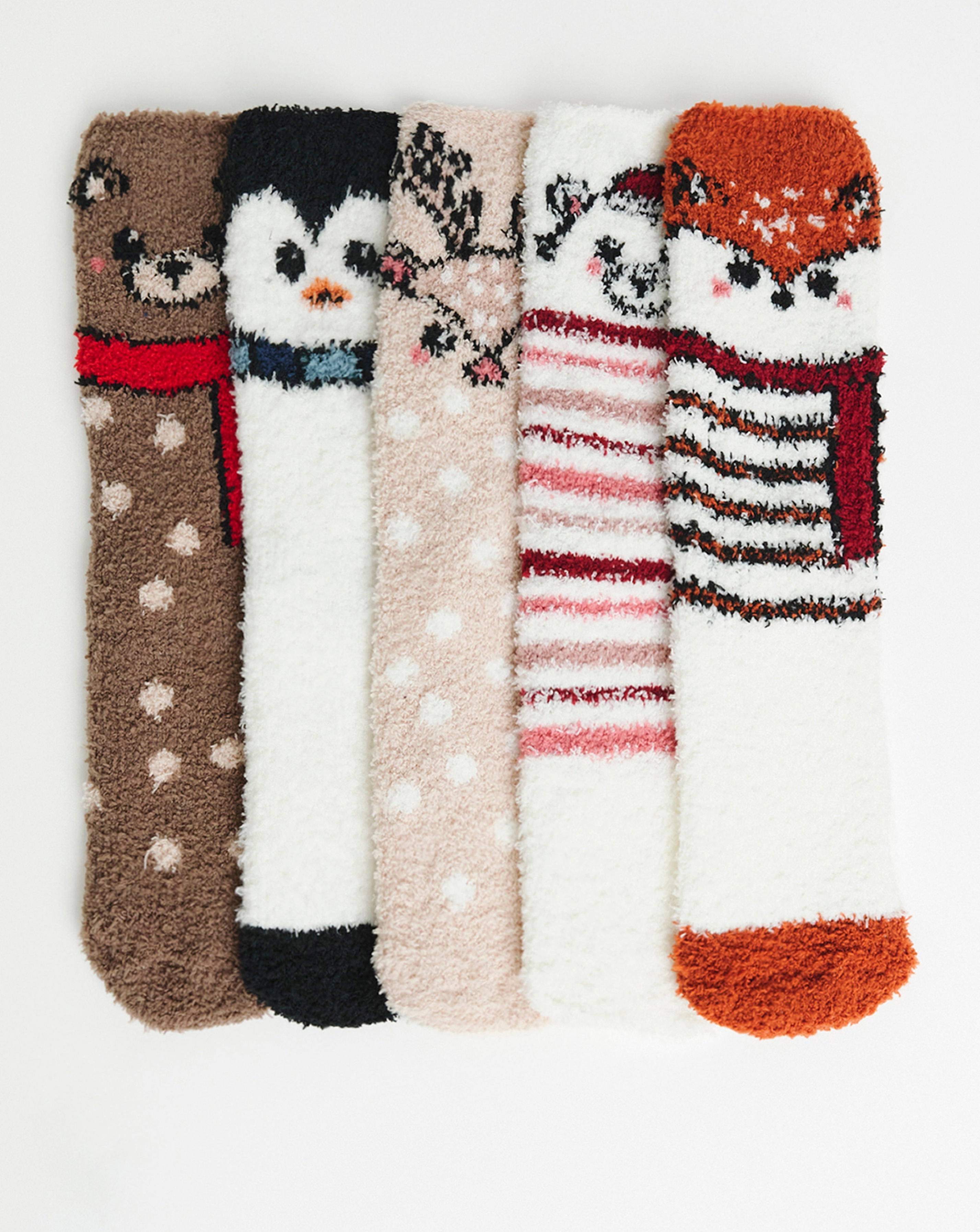 5 Pack Fluffy Socks