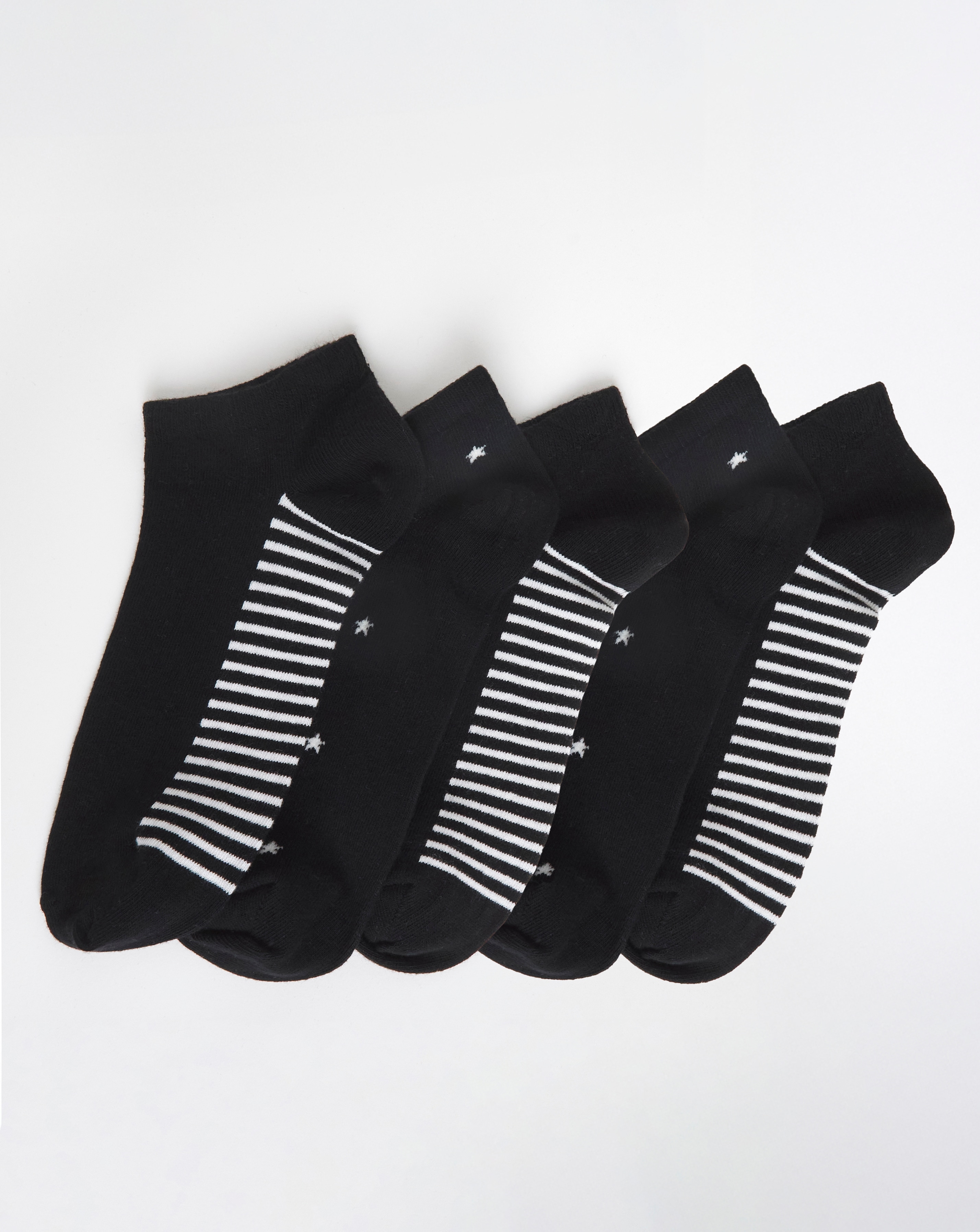 5 Pack Trainer Liner Socks Wide Fit