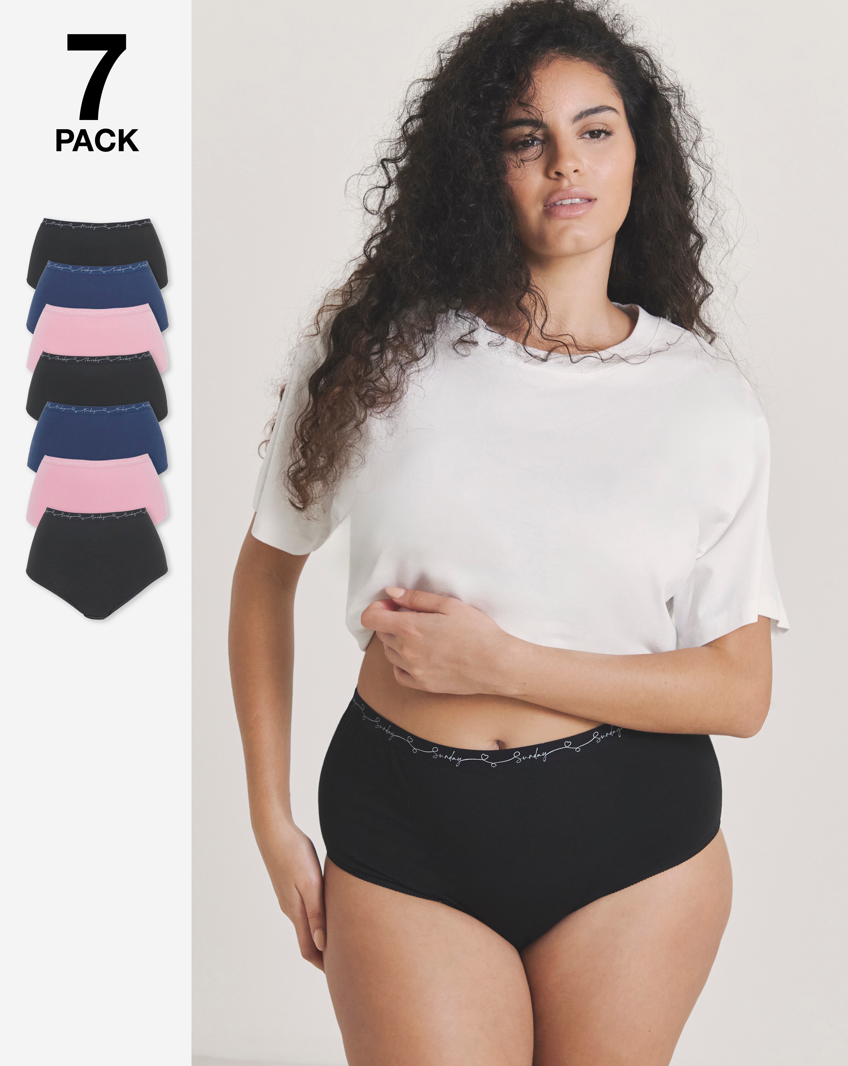 New In - Pretty Secrets 7 Pack Full Fit Brief