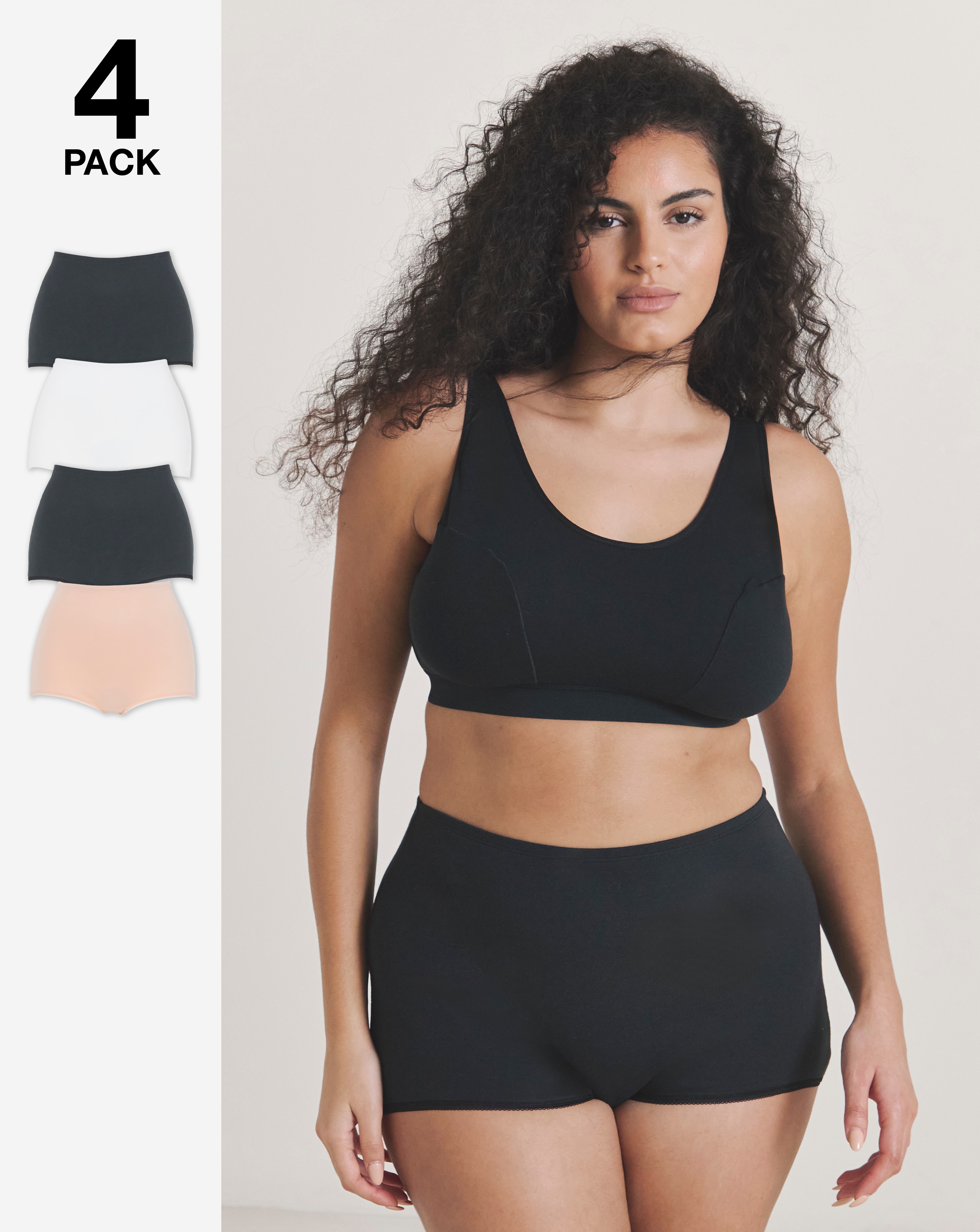 New In - 4 Pack Comfort Short Knickers