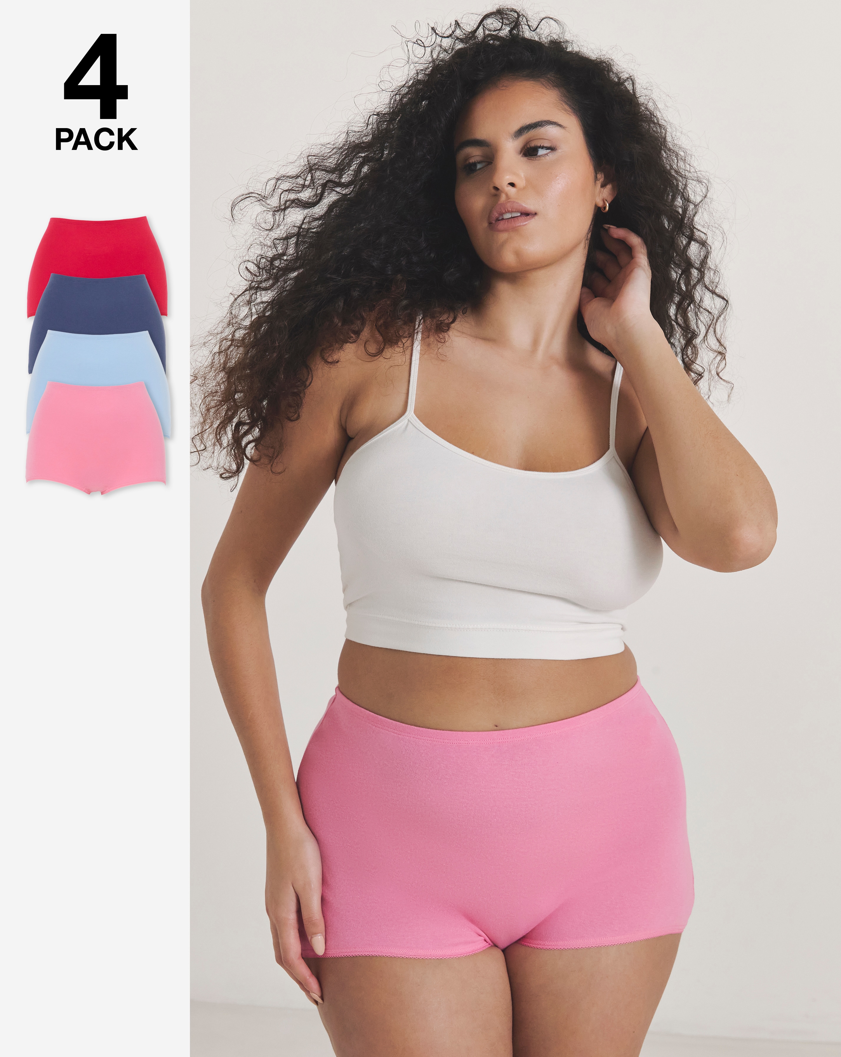 New In - 4 Pack Comfort Short Knickers