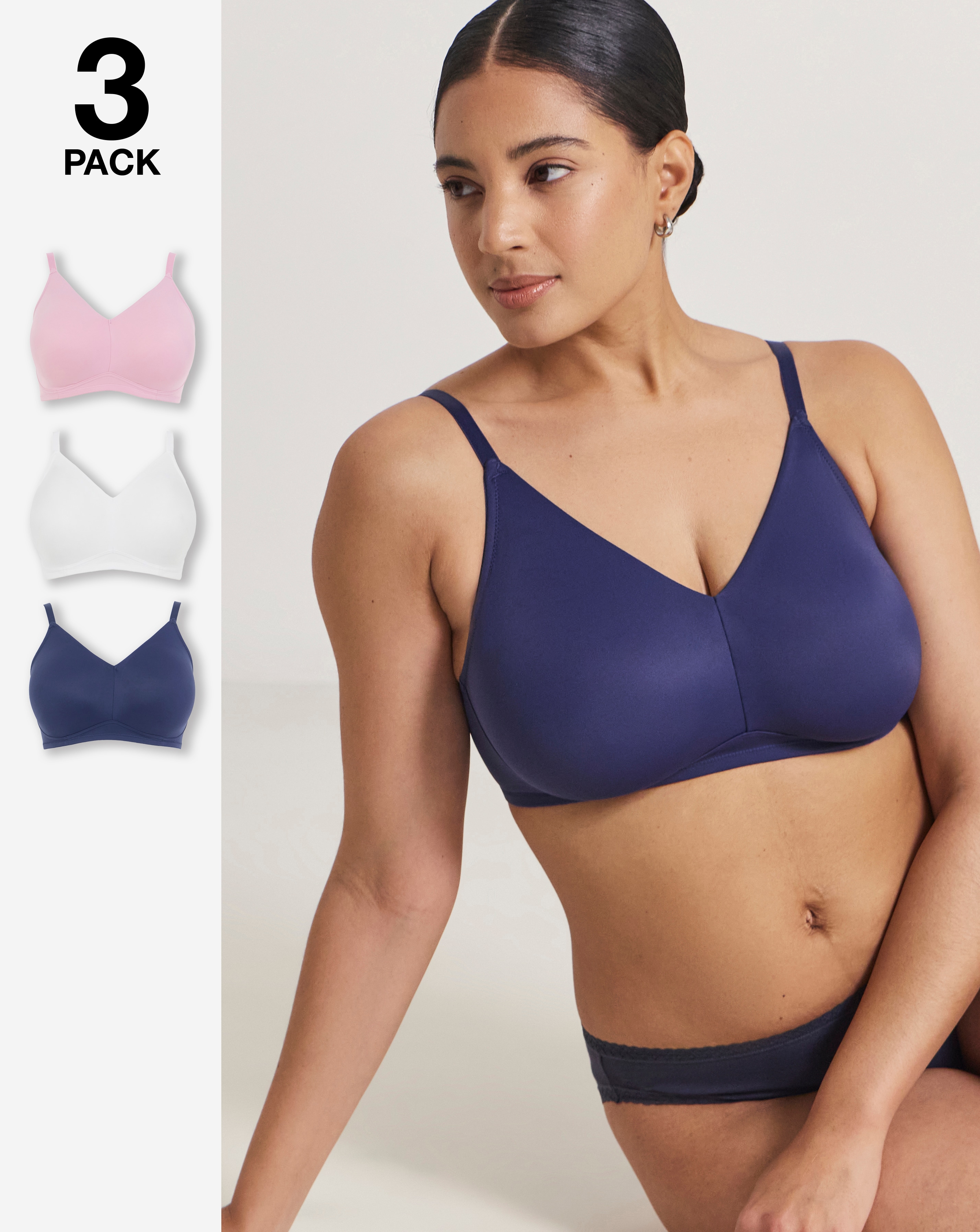 3 Pack Claire Micro NW Full Cup Bras