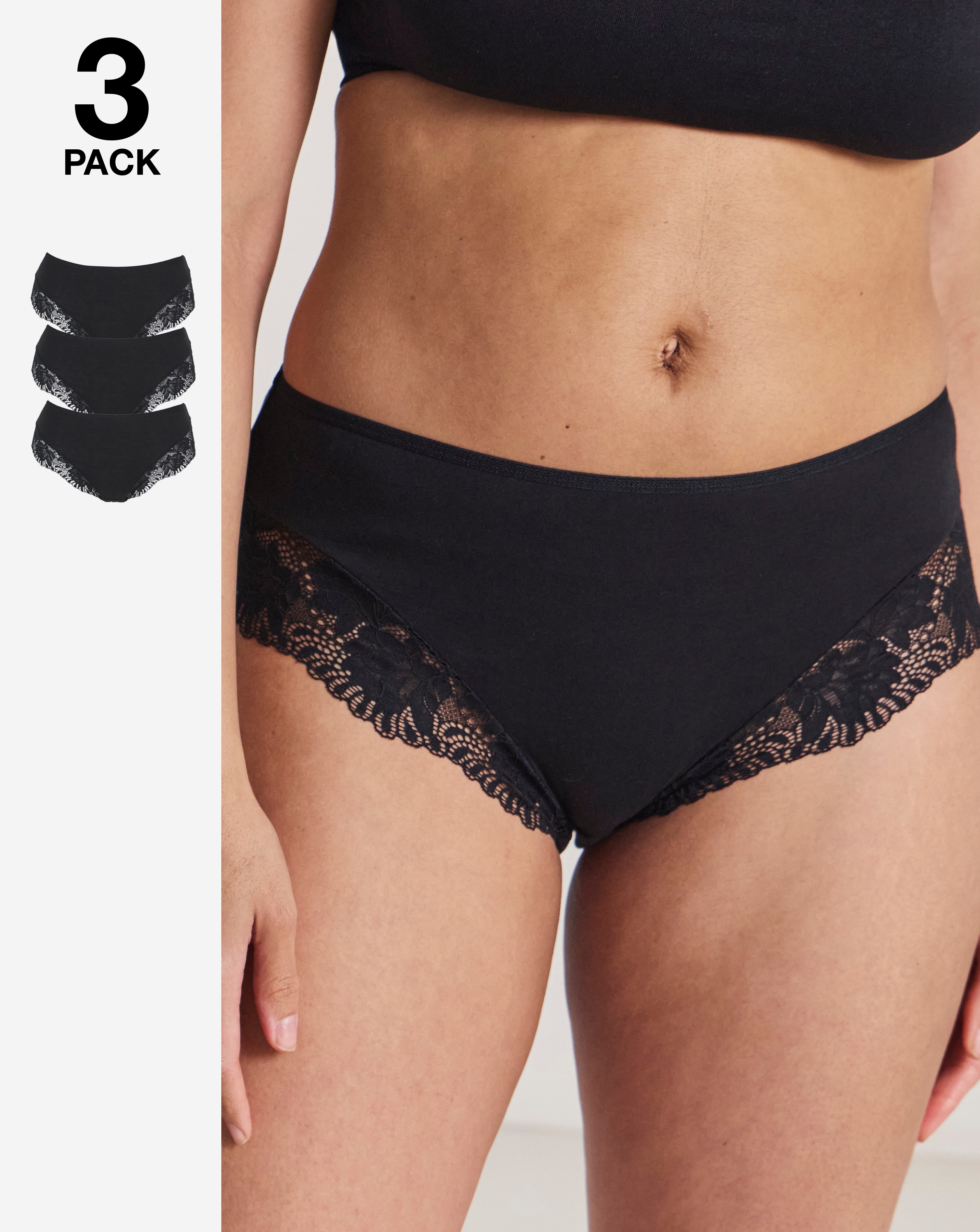 New In - 3 Pack Midi Brazilian Knickers