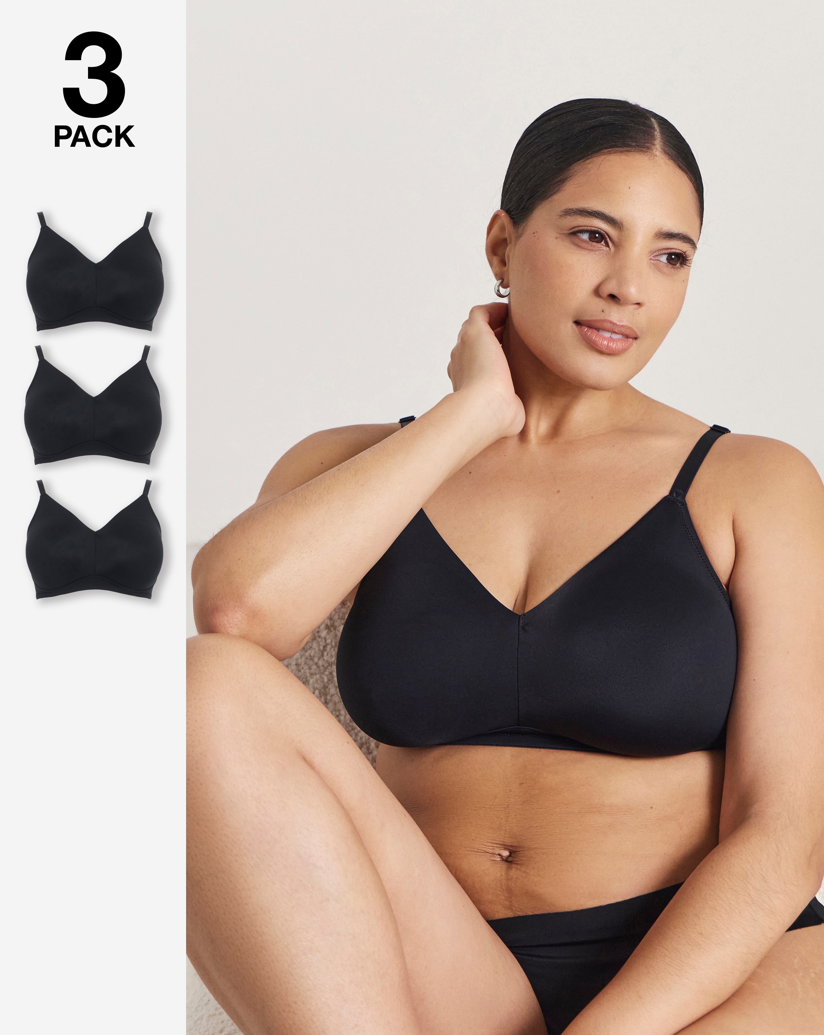 3 Pack Claire Micro NW Full Cup Bras