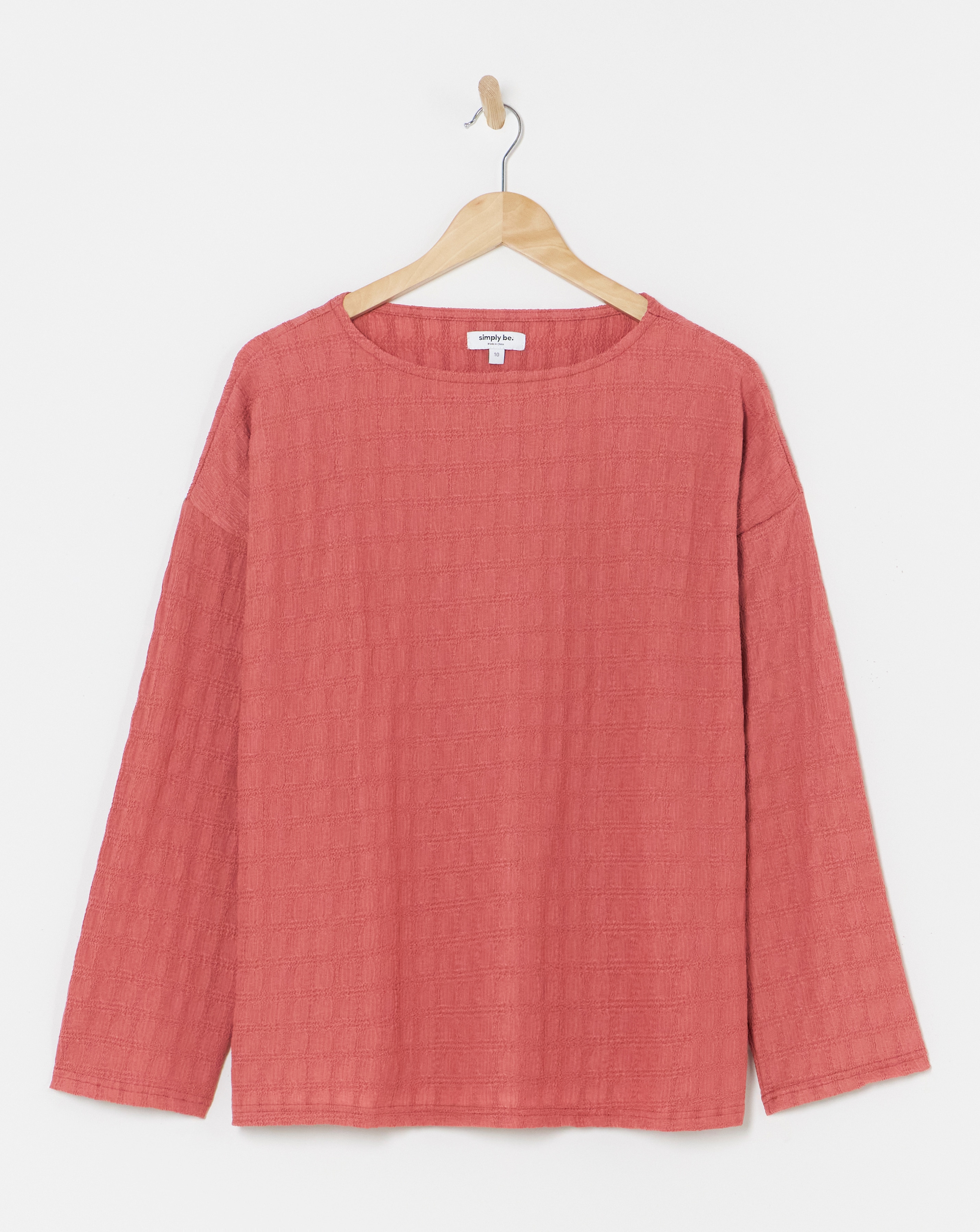 Textured Flute Sleeve Top