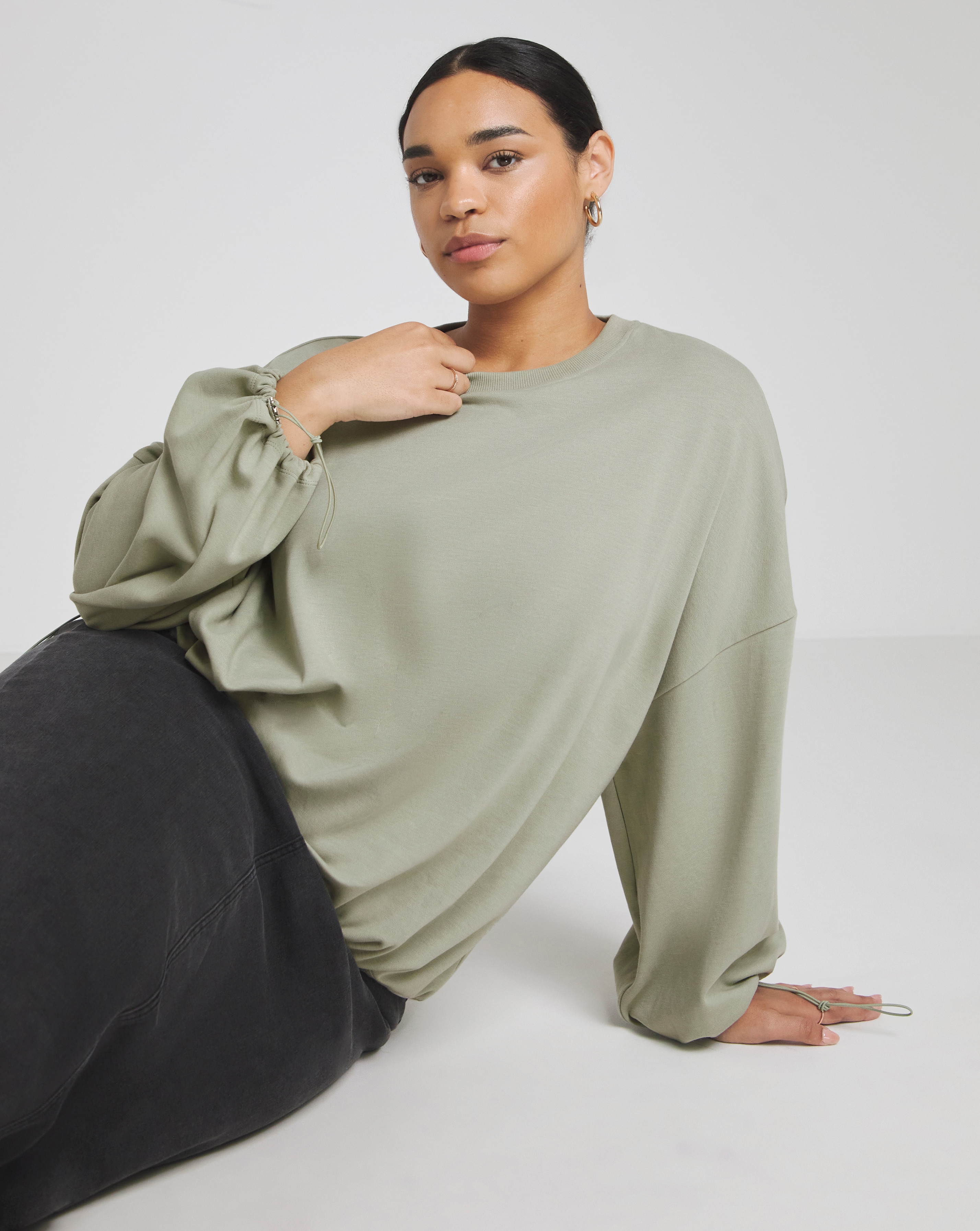 Toggle Detail Sweatshirt