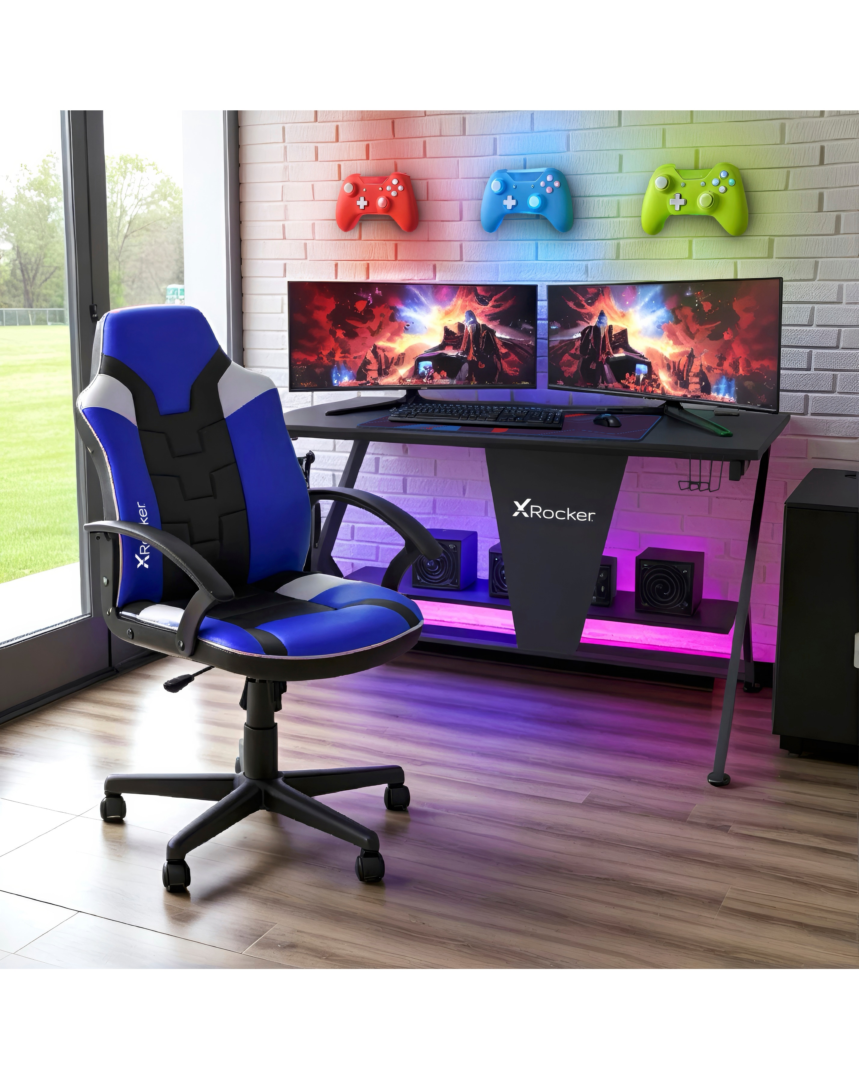 New In - X Rocker Gaming Chair & Desk Bundle