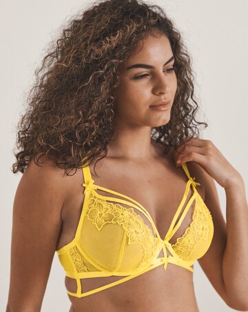 Ann Summers Floral Affair Non Padded Plunge Yellow