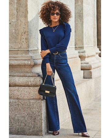 Sosandar Denim Wide Leg Jean