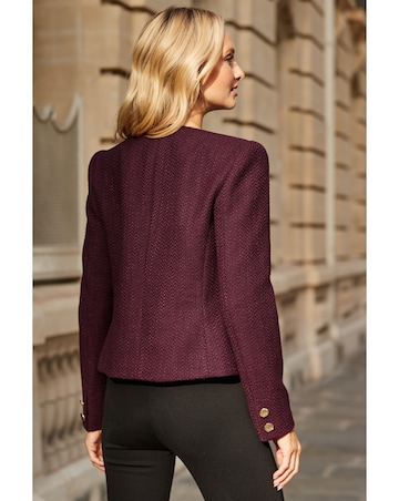 Sosandar Boucle Collarless Jacket