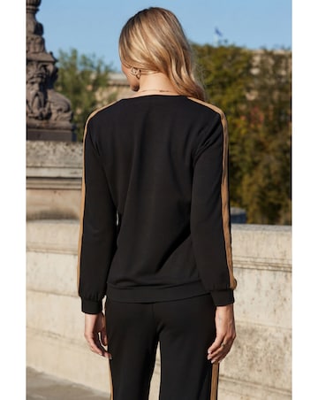 Sosandar Side Stripe Sweatshirt