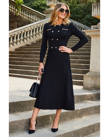 Sosandar Button And Chain Dress