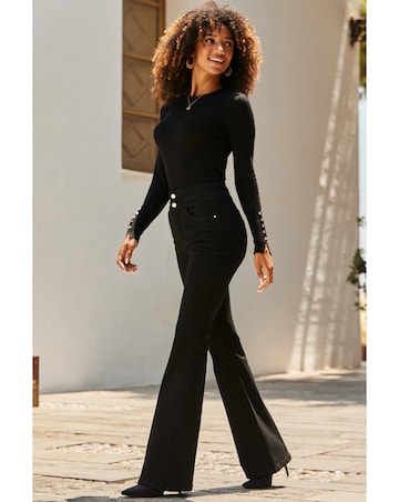 Sosandar Contour Waist Kickflare Jean