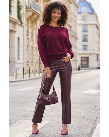 Sosandar Faux Straight Leg Trouser