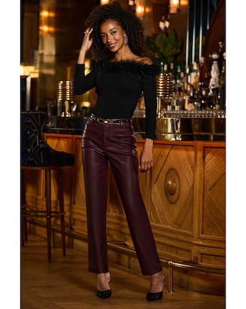 Sosandar Faux Straight Leg Trouser