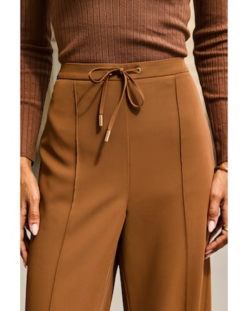 Sosandar Side Stripe Wide Leg Trouser