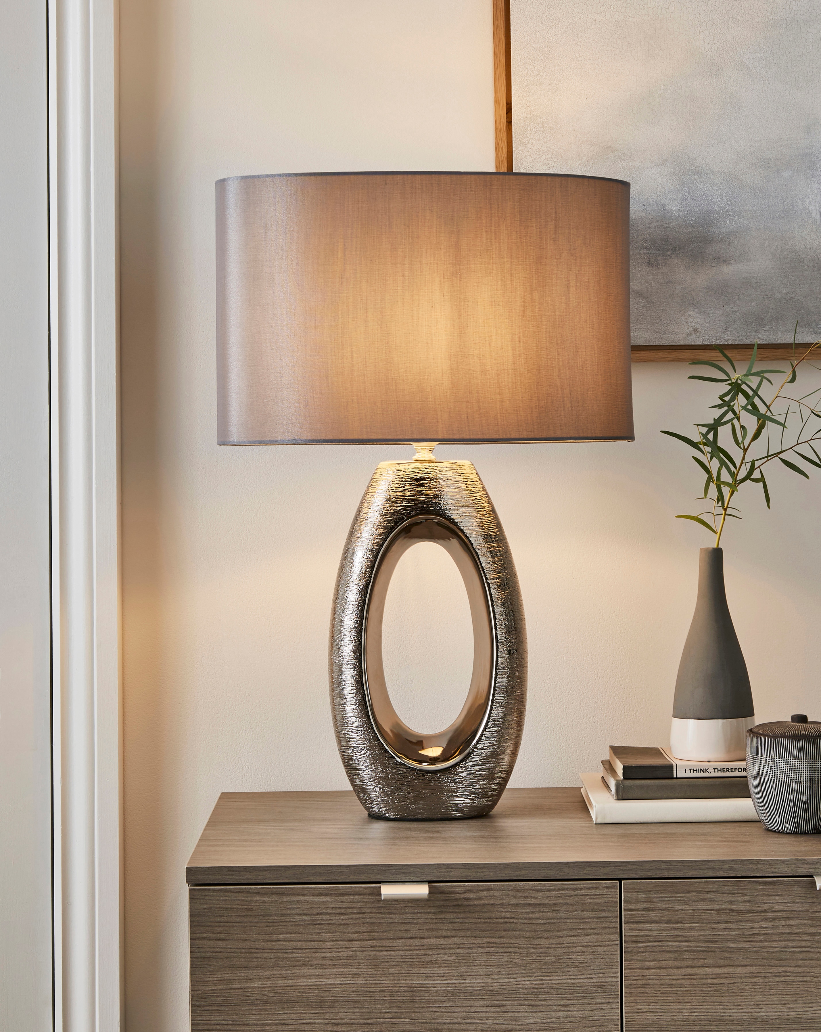 New In - Artisan Oval Table Lamp