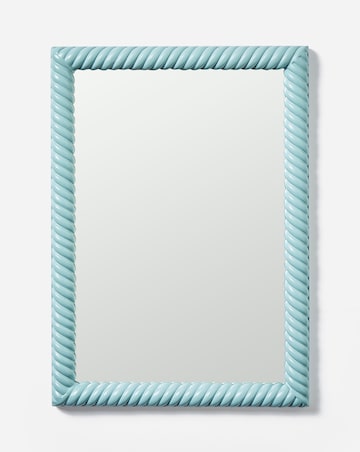 Duck Egg Blue Twisted Wall Mirror