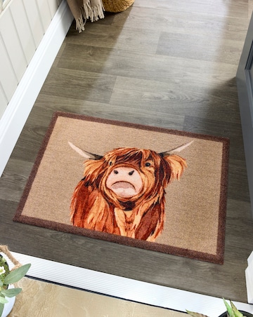 My Mat Nylon Indoor Pattern Highland Cow Doormat
