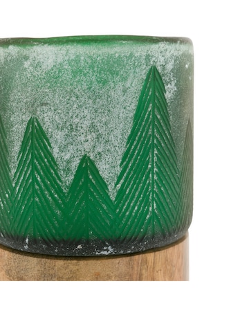 Forest Glass Candle Jar - Green