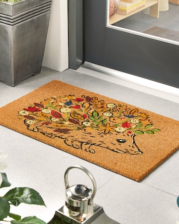My Mat Floral Hedgehog Coir Doormat