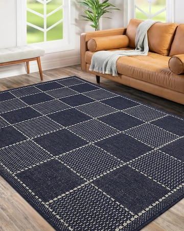 Checked Gel Flatweave Rug