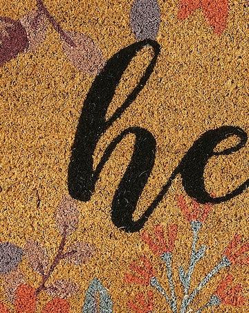 My Mat Printed Coir Floral Hello Doormat
