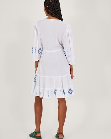 Monsoon Diamond Embroidered Kaftan Dress