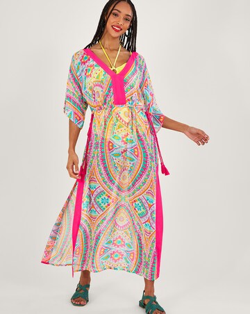 Monsoon Mosaic Print Maxi Kaftan