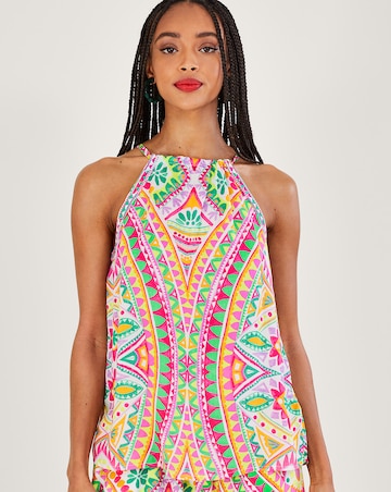 Monsoon Mosaic Print Halter Cami Top